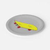 子供のスケートボードのパーティーのテーマ ペーパープレート (アングル)