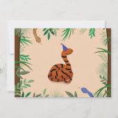 子供のスネーク誕生日パーティー爬虫類写真 招待状 (裏面)