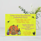 子供のスペクタキュラーなノーム ハロウィンパーティー 招待状 (スタンド正面)