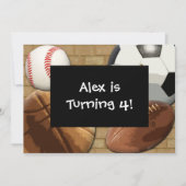 子供のスポーツのオールスター誕生日のカスタムの招待状 招待状 (正面)