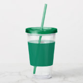 子供のスポーツのサッカーの運動パーソナライズな緑 アクリルタンブラー (裏面)