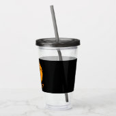 子供のスポーツのバスケットボールの運動パーソナライズな黒 アクリルタンブラー (左)