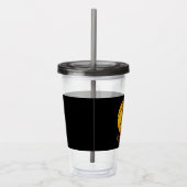 子供のスポーツのバスケットボールの運動パーソナライズな黒 アクリルタンブラー (右)