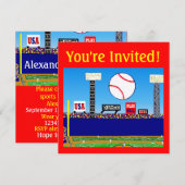 子供のスポーツパーティーにおすすめのカスタマイズ招待状 招待状 (正面/裏面)