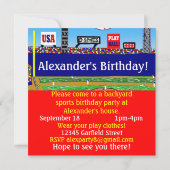 子供のスポーツパーティーにおすすめのカスタマイズ招待状 招待状 (裏面)