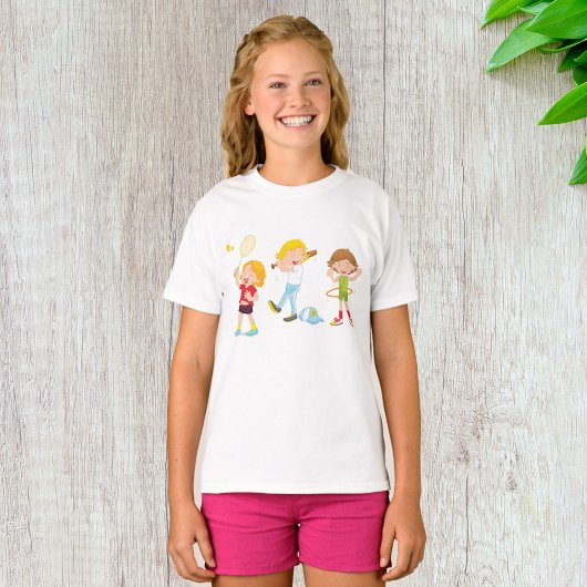 子供のスポーツ遊び Tシャツ