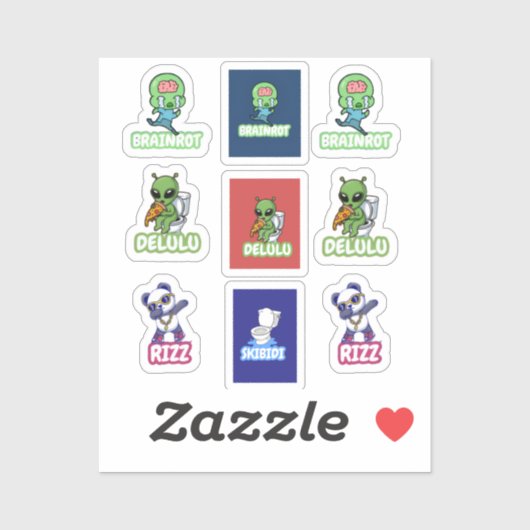 子供のスラングワード 9パック  シール (シート)