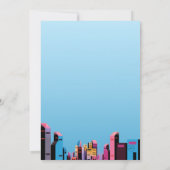 子供のスーパーヒーローコスチューム誕生日パーティー 招待状 (裏面)