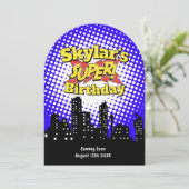 子供のスーパーヒーローパーティー招待状 - 20代の追悼式 招待状 (スタンド正面)