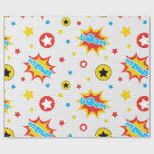 子供のスーパーヒーロー ラッピングペーパー (フラット)