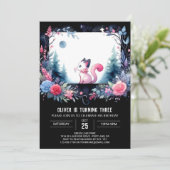 子供のソフトな猫の誕生日 招待状 (スタンド正面)