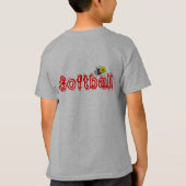 子供のソフトボールのワイシャツ Tシャツ (裏面)