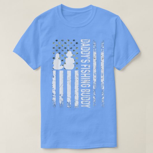 子供のダディの釣り仲間Tシャツ 釣り好きの若者 Tシャツ (デザイン正面)