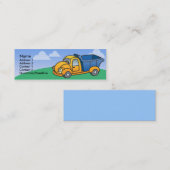 子供のダンプトラックの細いプロフィールカード スキニー名刺 (正面/裏面)