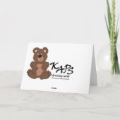 子供のテディベアが体調を良く カード (裏面)