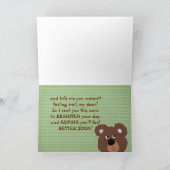 子供のテディベアが体調を良く カード (内部)