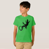 子供のトカゲのTシャツのオーガニックな子供のトカゲのワイシャツ Tシャツ (正面フル)