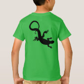 子供のトカゲのTシャツのオーガニックな子供のトカゲのワイシャツ Tシャツ (裏面)