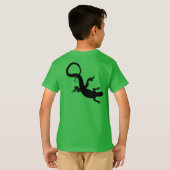 子供のトカゲのTシャツのオーガニックな子供のトカゲのワイシャツ Tシャツ (裏面フル)