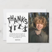 子供のトランポリンパーティー誕生日お礼 サンキューカード (正面)