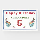 子供のハッピーバースデーパーティーおもしろい個人用 横断幕 (横)