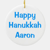 子供のハヌカーの雪だるまの芸術家w Colorwheel セラミックオーナメント (裏面)