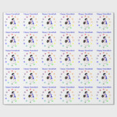 子供のハヌカーGiftwrapの雪だるまw Colorwheel ラッピングペーパー (フラット)