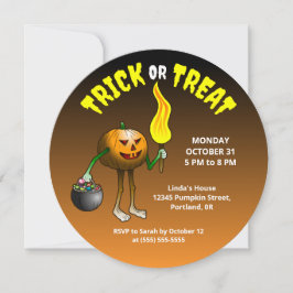 子供のハロウィンお菓子をもらいにいくパーティーの招待状 招待状