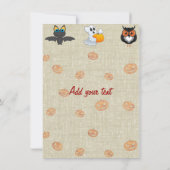 子供のハロウィンの招待状 招待状 (裏面)