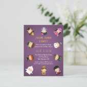 子供のハロウィンの衣裳のバースデーパーティ招待状 招待状 (スタンド正面)