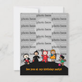 子供のハロウィンの誕生日の衣裳のパーティの招待状 招待状 (裏面)