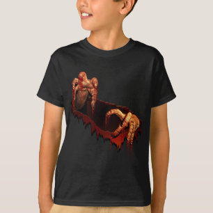 子供のハロウィンのTシャツの恐怖ゾンビの吸血鬼のティー Tシャツ