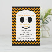 子供のハロウィンパーティー招待状 ハロウィンのゴースト 招待状 (スタンド正面)