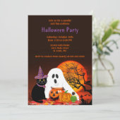 子供のハロウィンパーティー招待状 招待状 (スタンド正面)