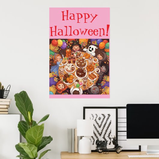 子供のハロウィンパーティー ポスター (ホームオフィス)