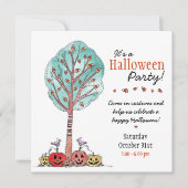 子供のハロウィンパーティー 招待状 (正面)