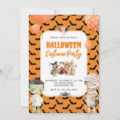 子供のハロウィン衣装パーティー 招待状 (正面)