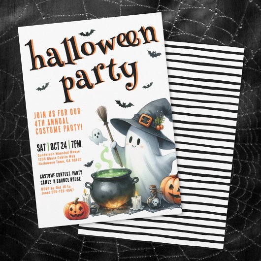 子供のハロウィン衣装パーティー 招待状