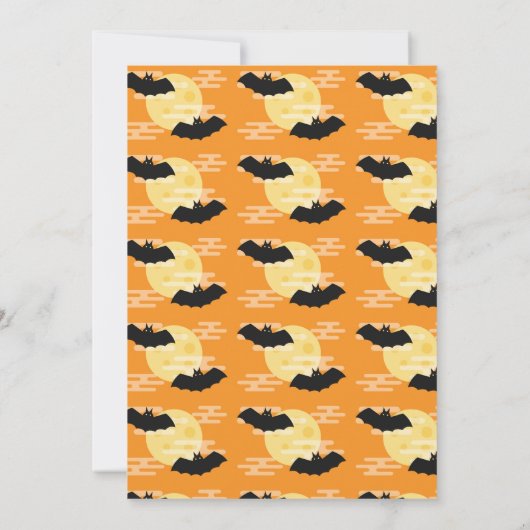 子供のハロウィン誕生日招待状チョークボード 招待状 (裏面)