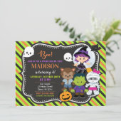 子供のハロウィン誕生日招待状 招待状 (スタンド正面)