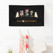 子供のハロウィーンの不気味な 横断幕 (インサイチュ)