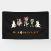 子供のハロウィーンの不気味な 横断幕 (横)
