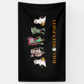 子供のハロウィーンの不気味な 横断幕 (縦)