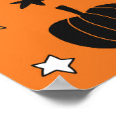 子供のハロウィーンの背景。シームレスなヴィンテージパターン ポスター (角)