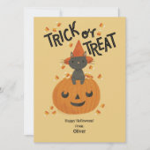 子供のハロウィーン教室カードをトリックまたは治療する (正面)