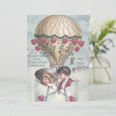 子供のハートのホットエアバルーン結婚式招待状 招待状 (スタンド正面)