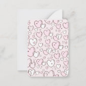 子供のハート型バブルバスのバレンタインカード教室 ノートカード (裏面)