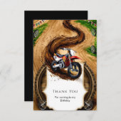 子供のバイク誕生日 サンキューカード (正面/裏面)