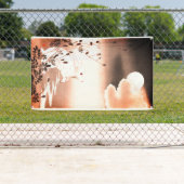 子供のバナー日本の用うさぎ&ムーンプリント 横断幕 (インサイチュ)