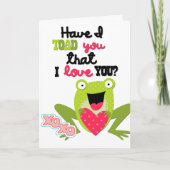 子供のバレンタインのカエルカード シーズンカード (正面)